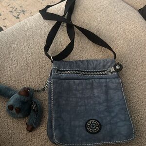 Kipling Blue Crossbody Bag with gorilla Katie
